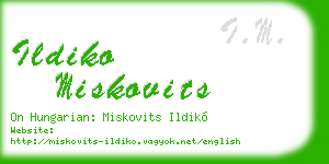 ildiko miskovits business card