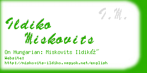 ildiko miskovits business card